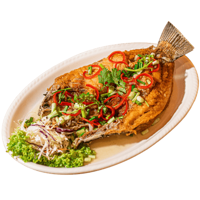 Deep Fried Siakap (Fish Sauce)