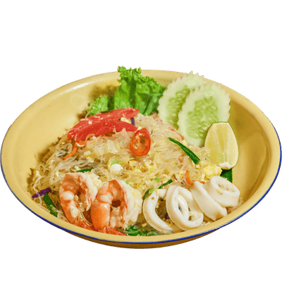 Stir Fried Glass Noodle With Seafood